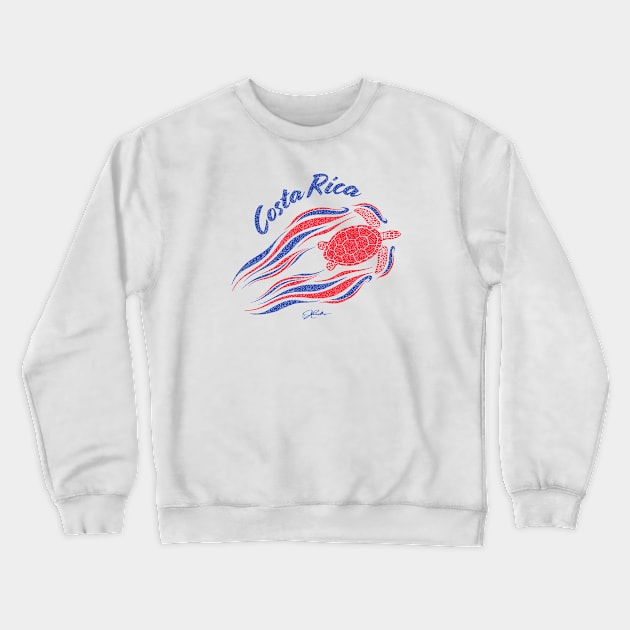 Costa Rica, Sea Turtle Pushing the Envelope Crewneck Sweatshirt by jcombs